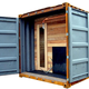 Illustration for article titled A Portable Shipping Container Sauna Is the Ultimate Stress Toy